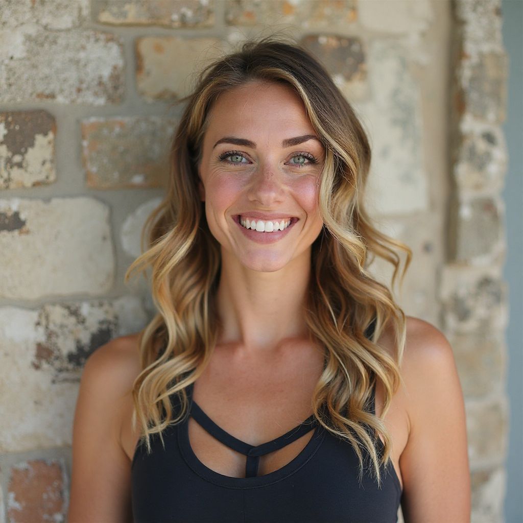 Happy yoga student Sarah